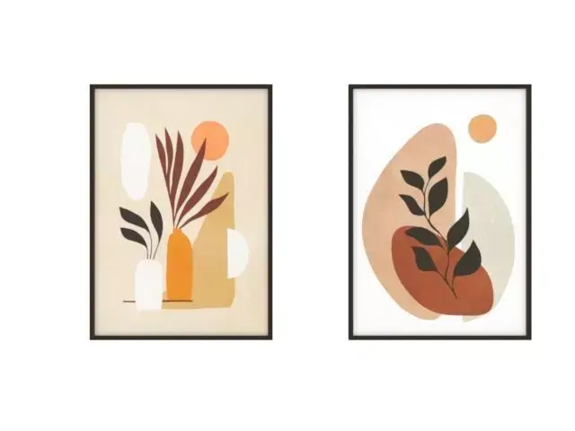 Frames two abstract framed prints Free 3D model