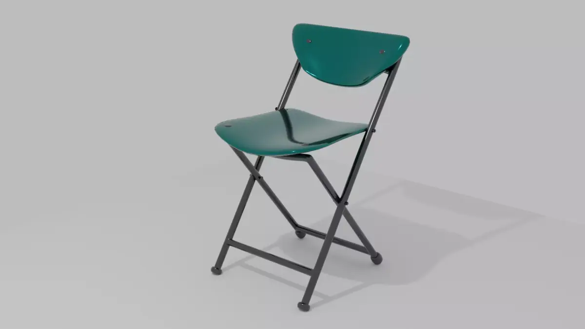 Folding Chair Low-poly 3D model