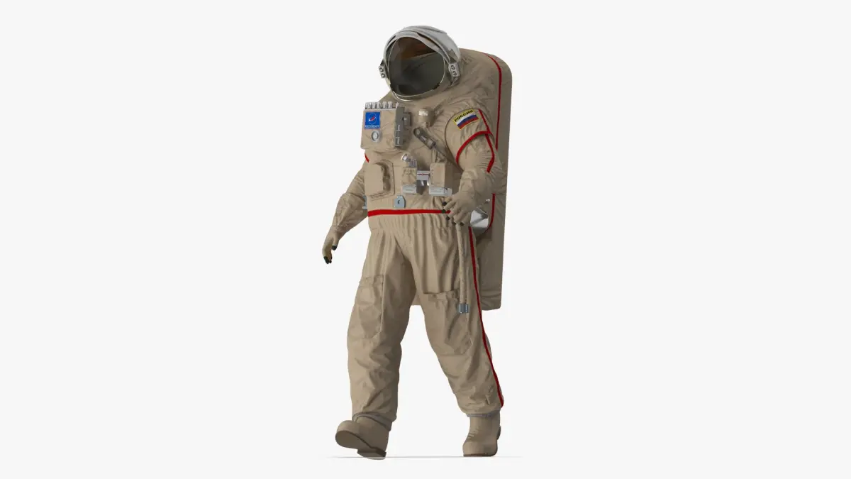 Russian Astronaut Spacesuit Orlan MK Rigged 3D model