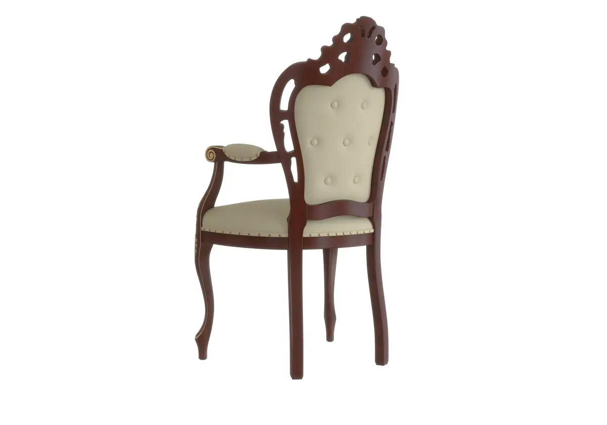 Classical Elegant Armrest Chair 3D model
