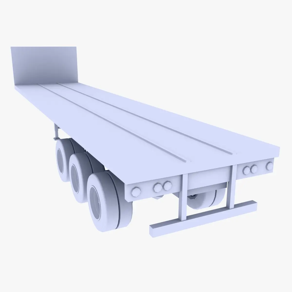 Truck Trailer  Low-poly 3D model