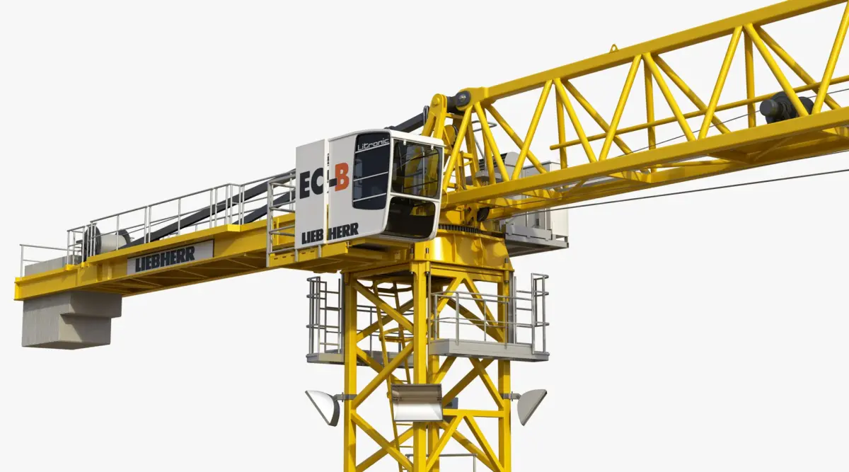 Tower Crane Liebherr 250 EC-B Litronic Rigged 3D model