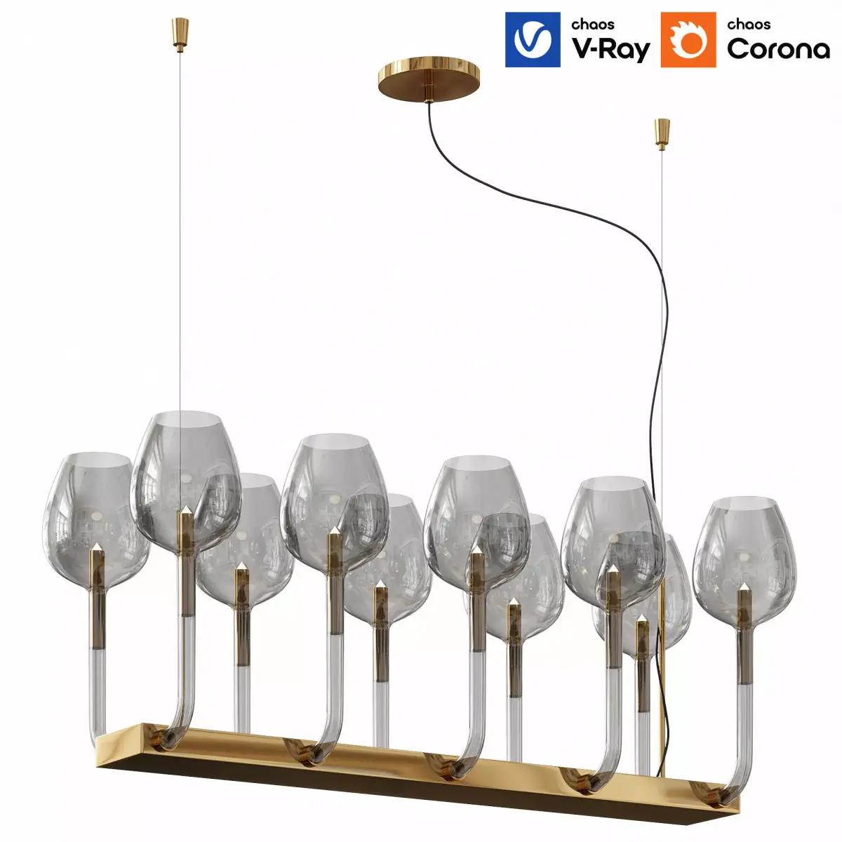 Rose Chandelier By Italamp Free low-poly 3D model