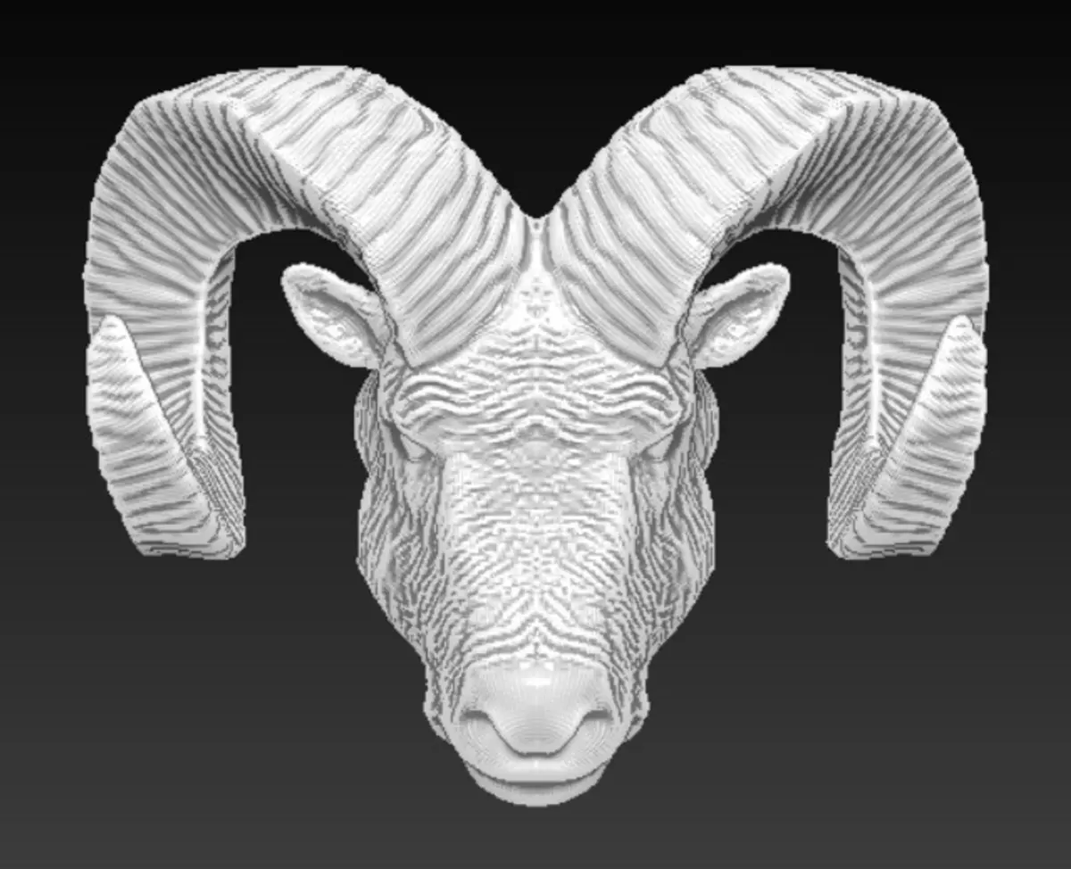 ram horned head 3D model