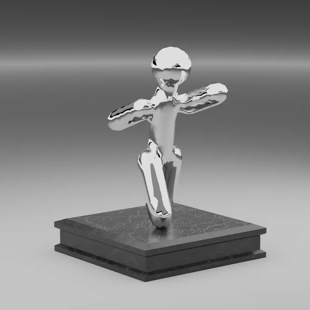 PBR Little Statue 3d Model Free low-poly 3D model