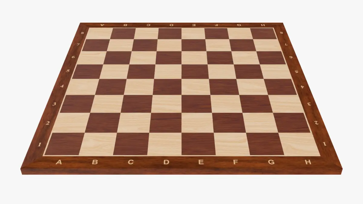 Wooden Chessboard 3D model