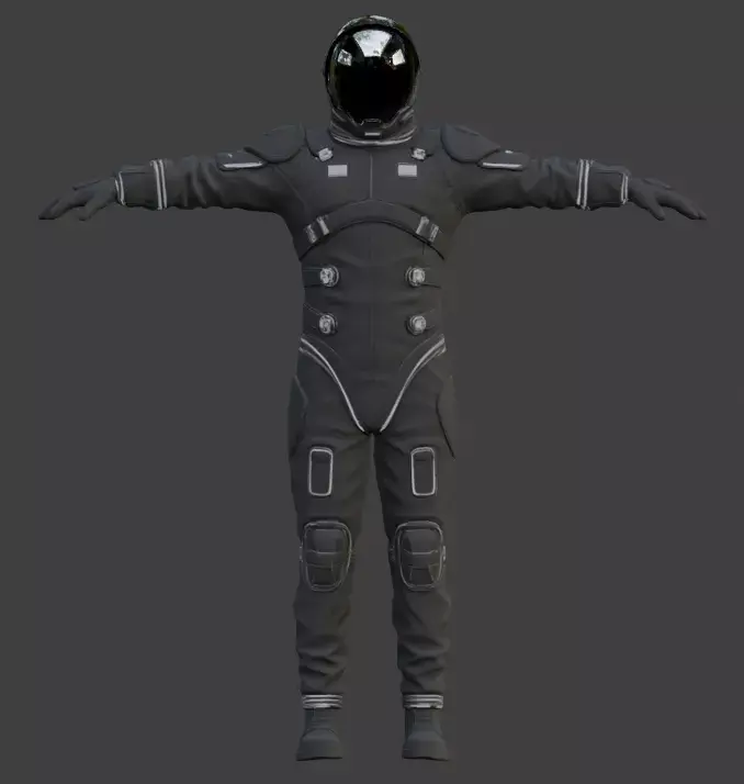 Realistic Astronaut Space Suit 3D model 4
