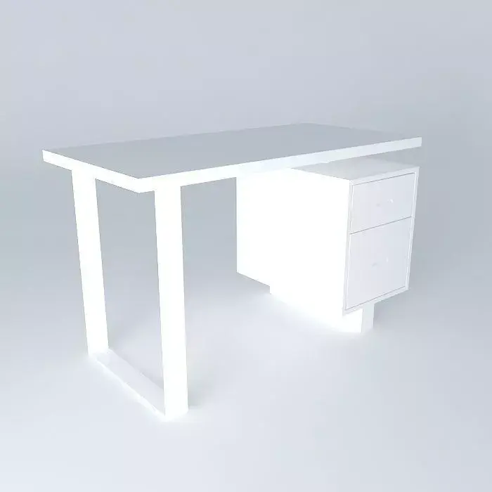 Desk With Drawers Free 3D model