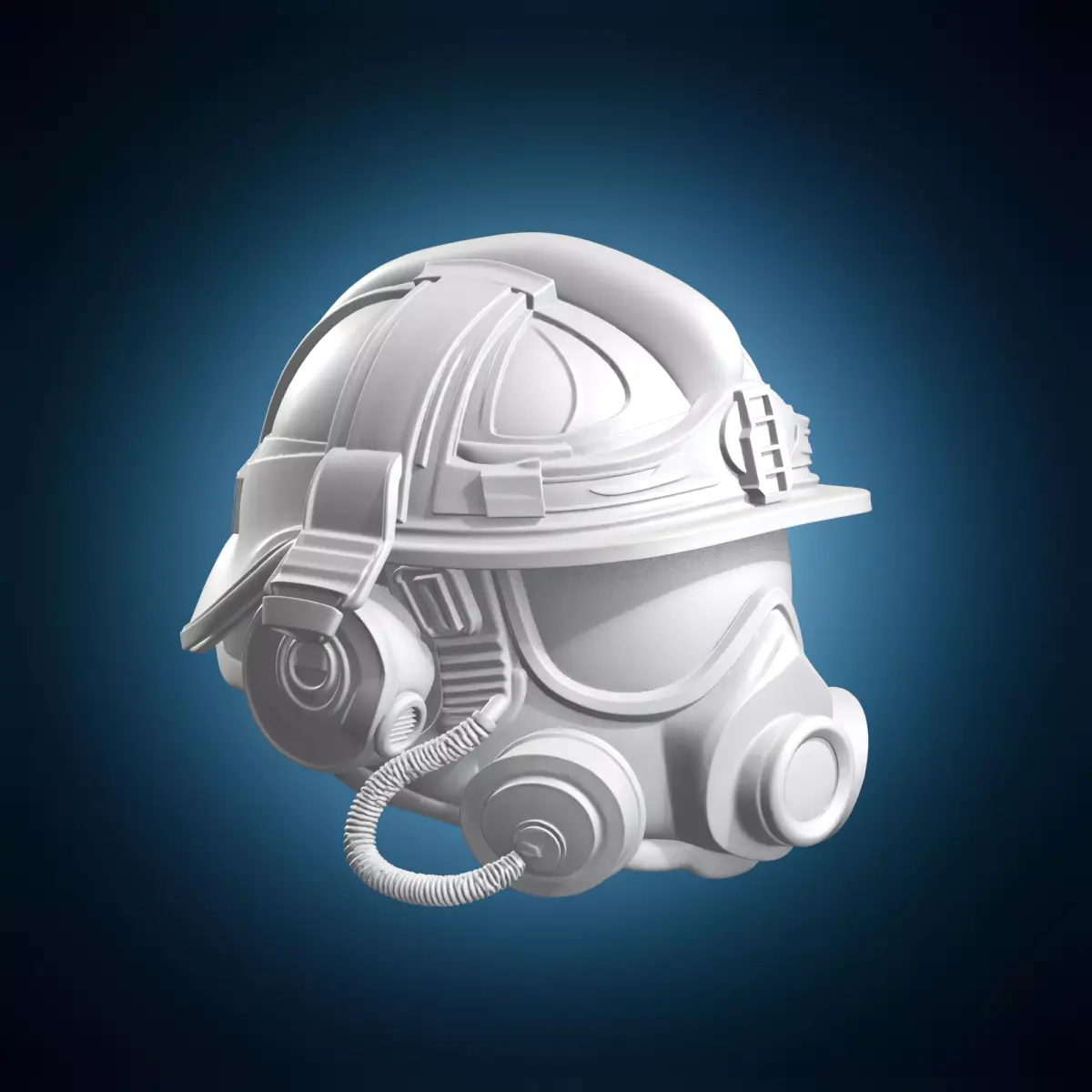 Futuristic Tactical Gas Mask Helmet Design 3D print model