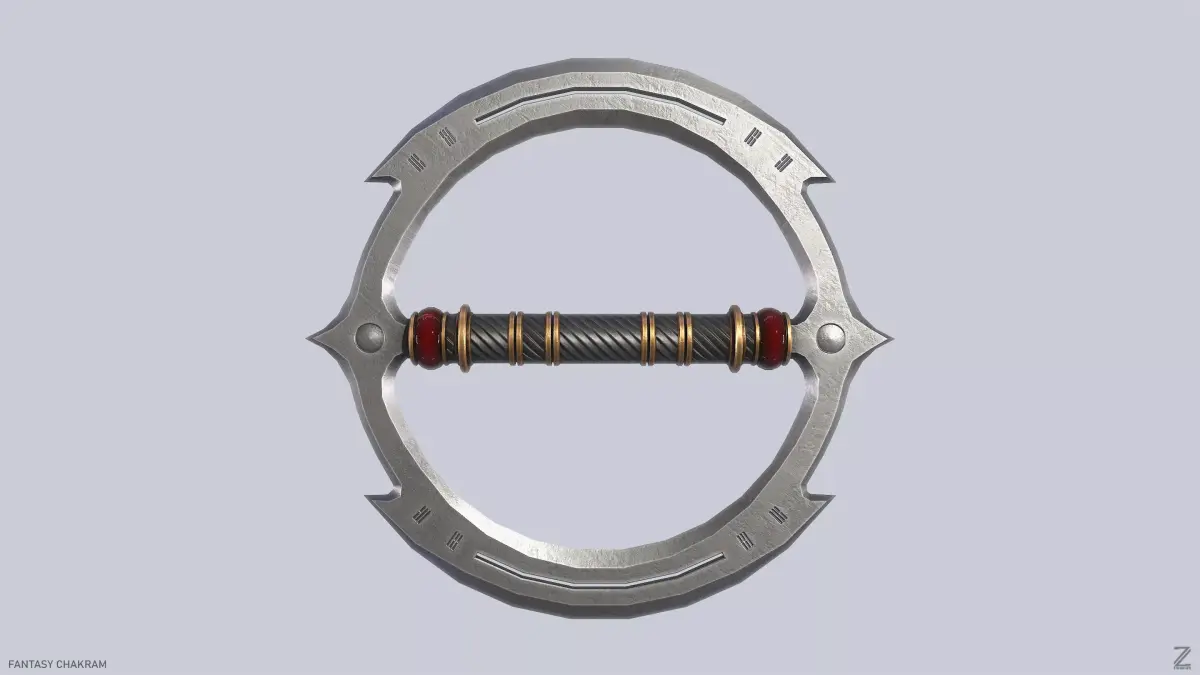 Fantasy chakram Low-poly 3D model buy