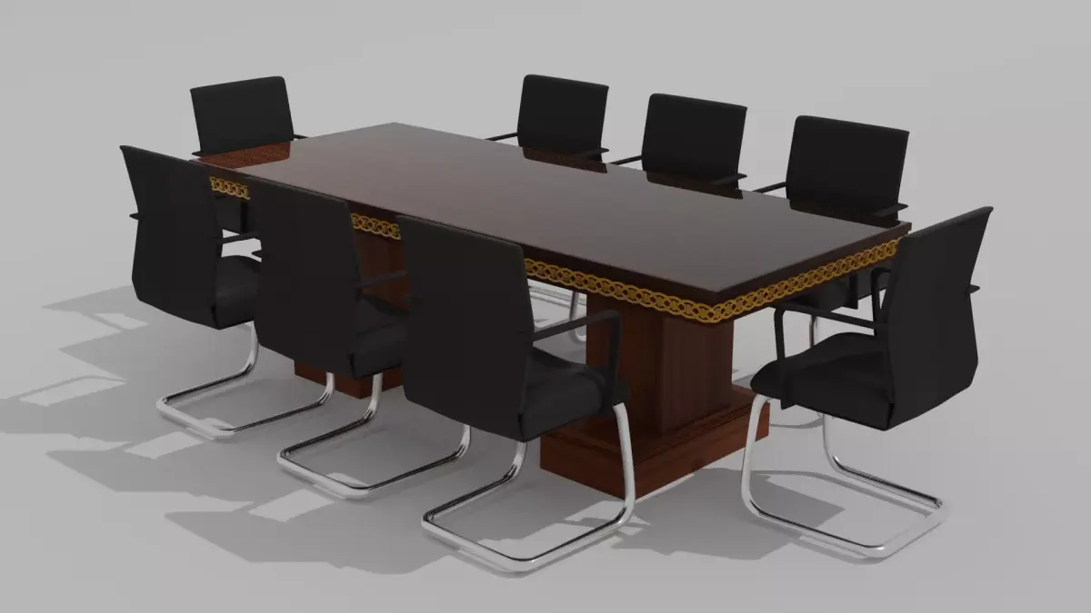 Balinese Meeting table - Meja Kerja Bali 3D model