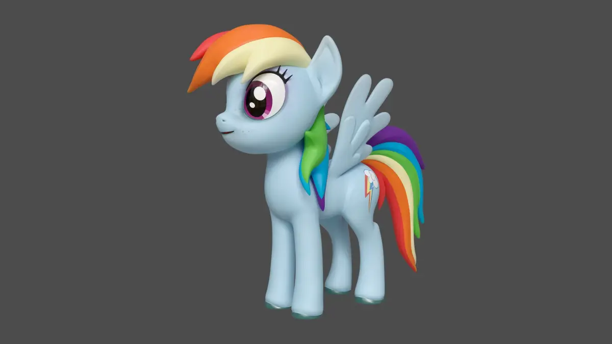 Rainbow Dash My Little Pony Cartoon 3D model