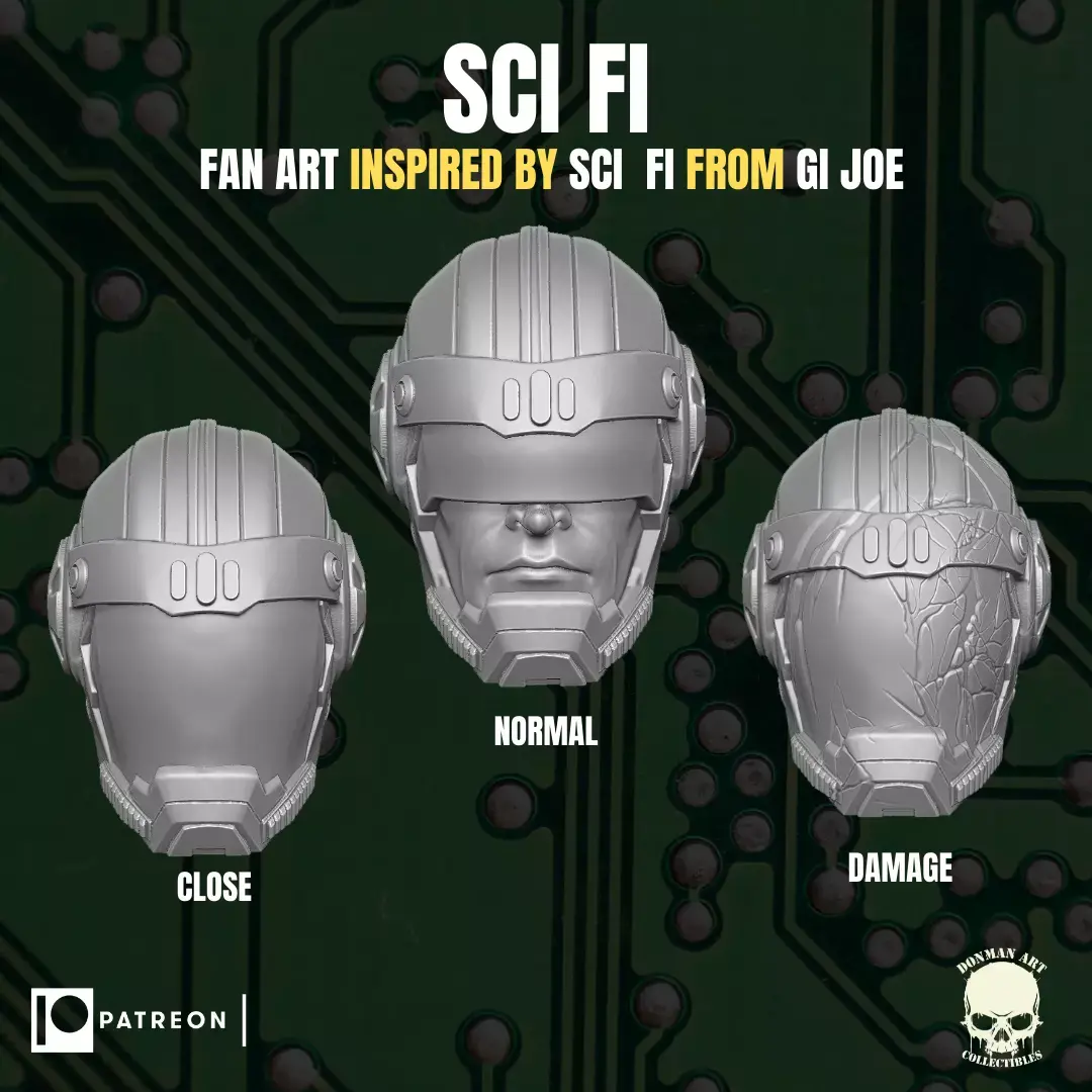 Sci Fi head for action figures 3D print model purchase