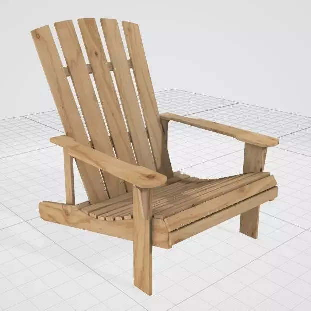 Adirondack Chair Low-poly 3D model purchase