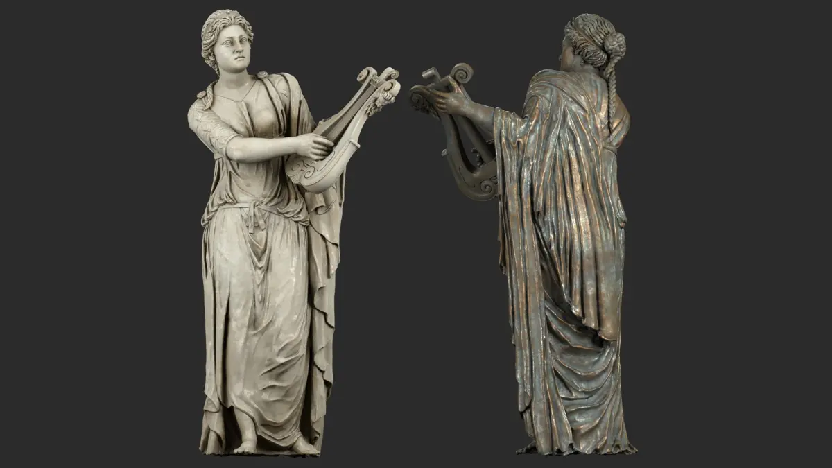 Lyre Player 3D model