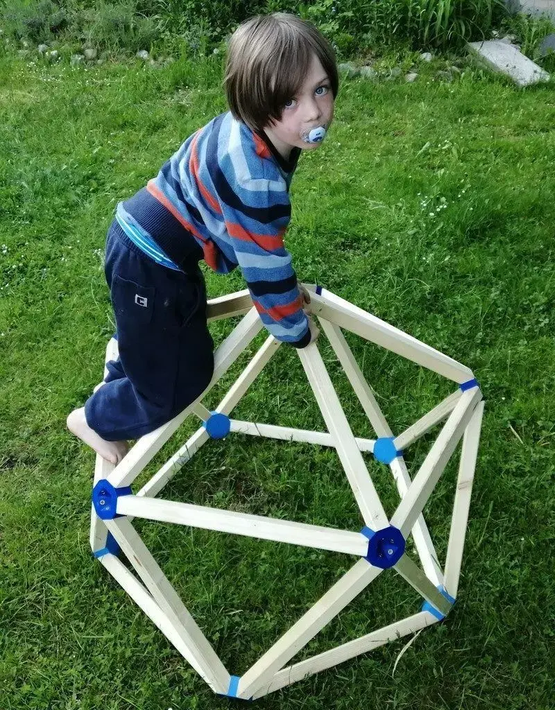Regular icosahedron Dome Connector 3D print model
