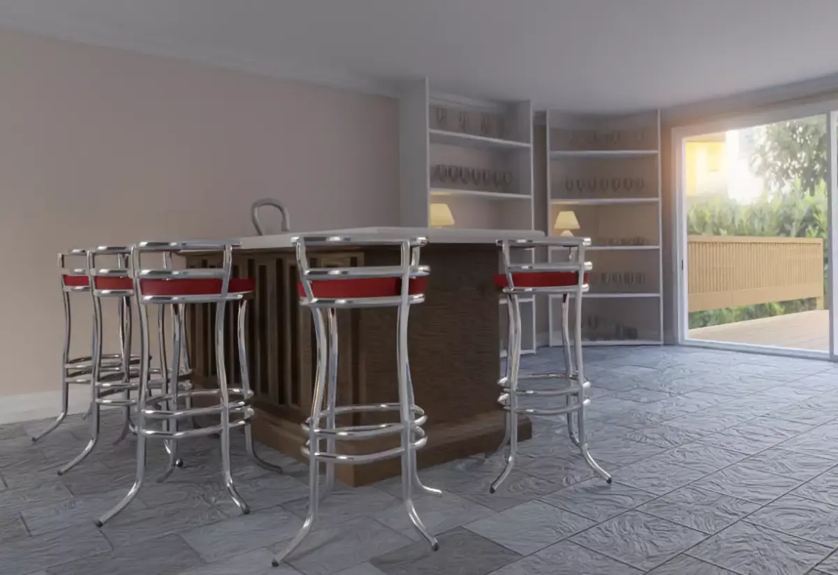 Modern Bar Stool Free 3D model buy