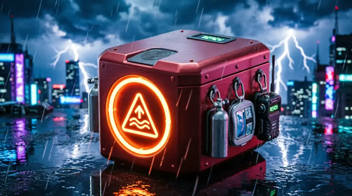 Cyberpunk Supply Crate - Sci-Fi Loot Box Game Asset 3D model