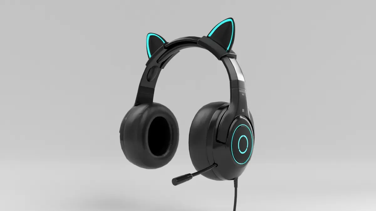 Cat Ears Gaming Headphones 3D model