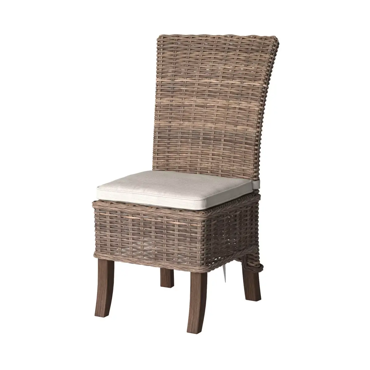Rattan Chair with Bow 3D model