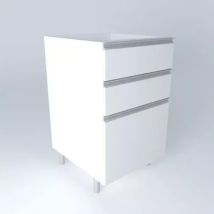 Counter with drawer and two drawers Free 3D model