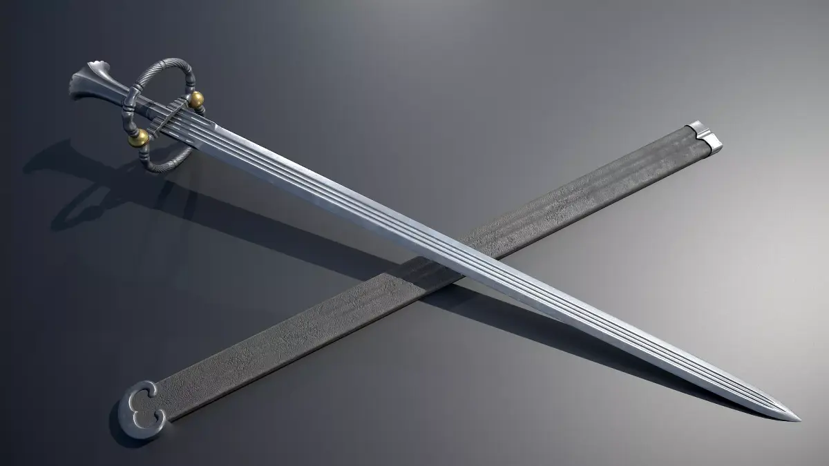 South German Landsknecht Katzbalger circa 1500-1550   Low-poly 3D model