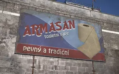 bilboard armasan toilet paper billboard Free 3D model