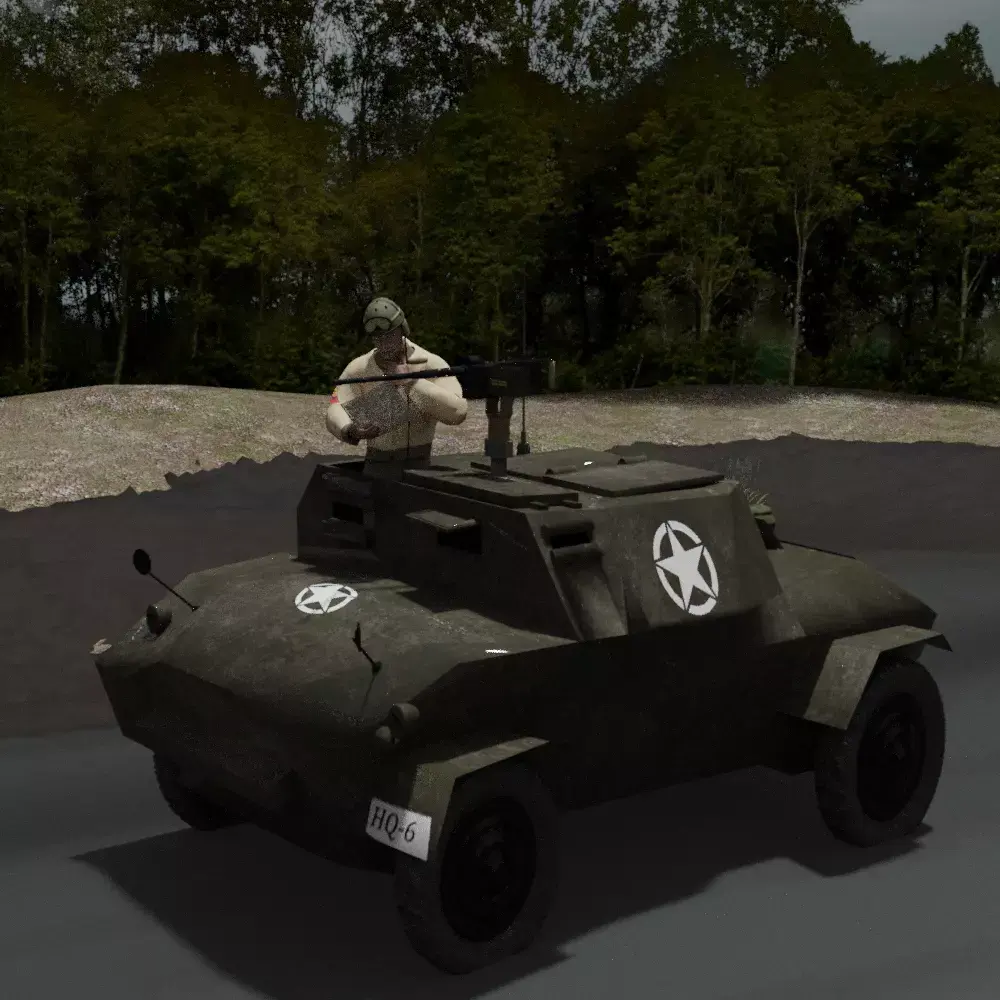 Humber WW2 Allied Scout Car 3D model