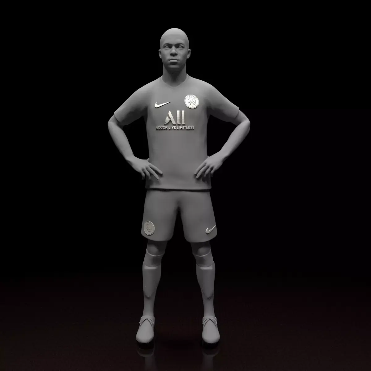 Kylian Mbappe footbaler stl file 3d model 3D print model purchase