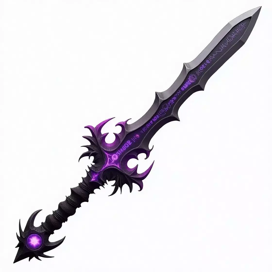 Dark Purple Runeblade of Shadows 3D Model Low-poly 3D model