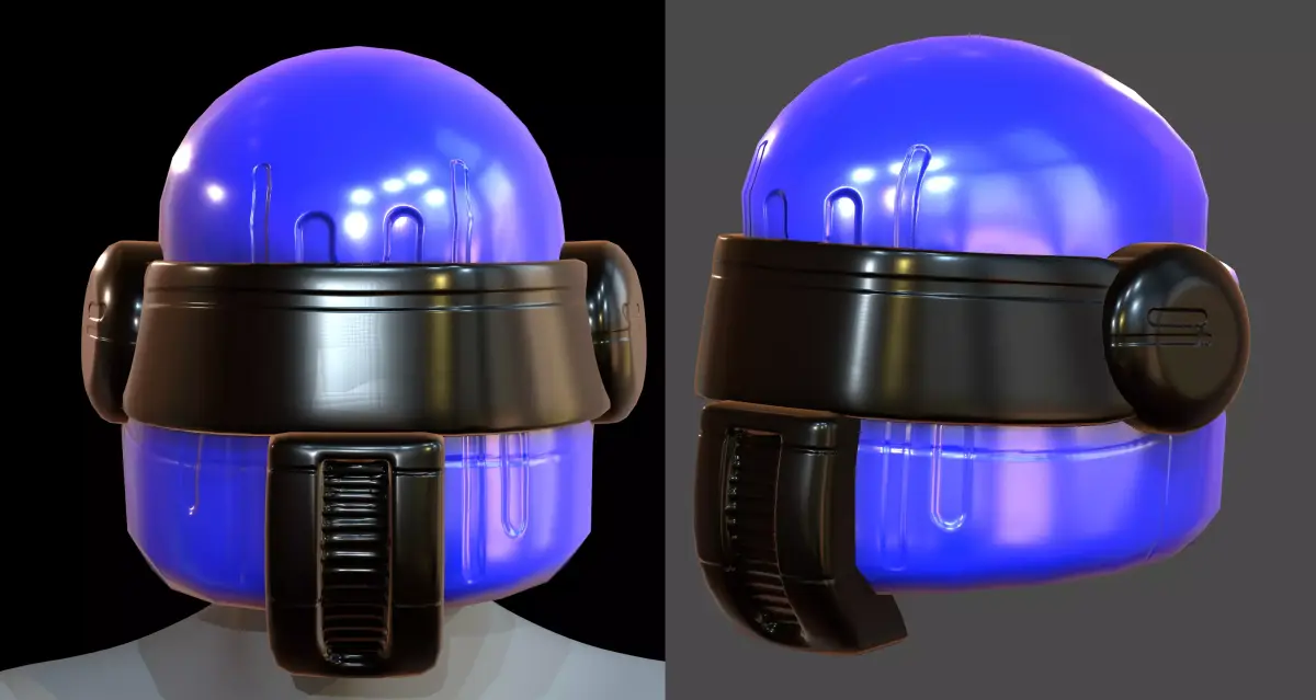 Gas mask helmet 3d model scifi Low-poly  Low-poly 3D model 563