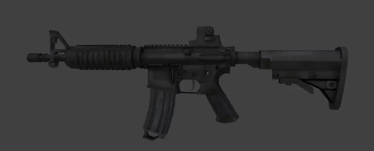 MK18 Assault Rifle  LOW POLY  Low-poly 3D model