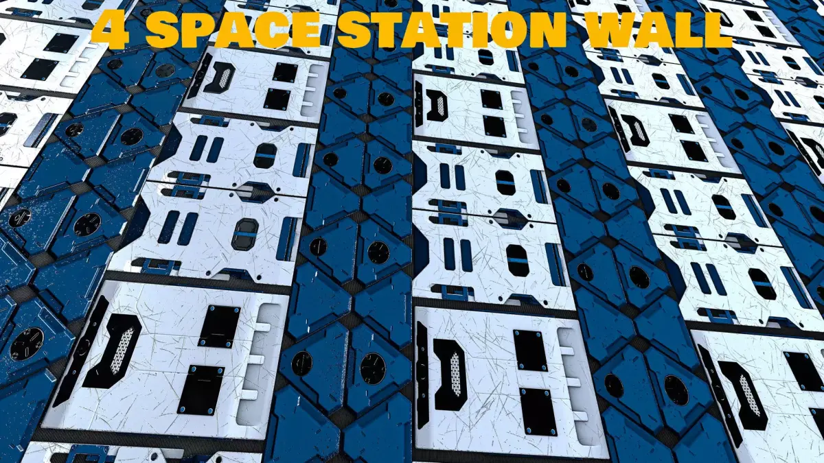 4 space station wall PBR Texture