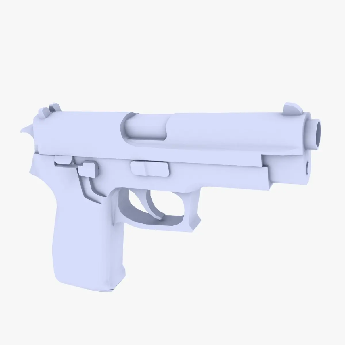 SIG P220 Pistol Low-poly 3D model