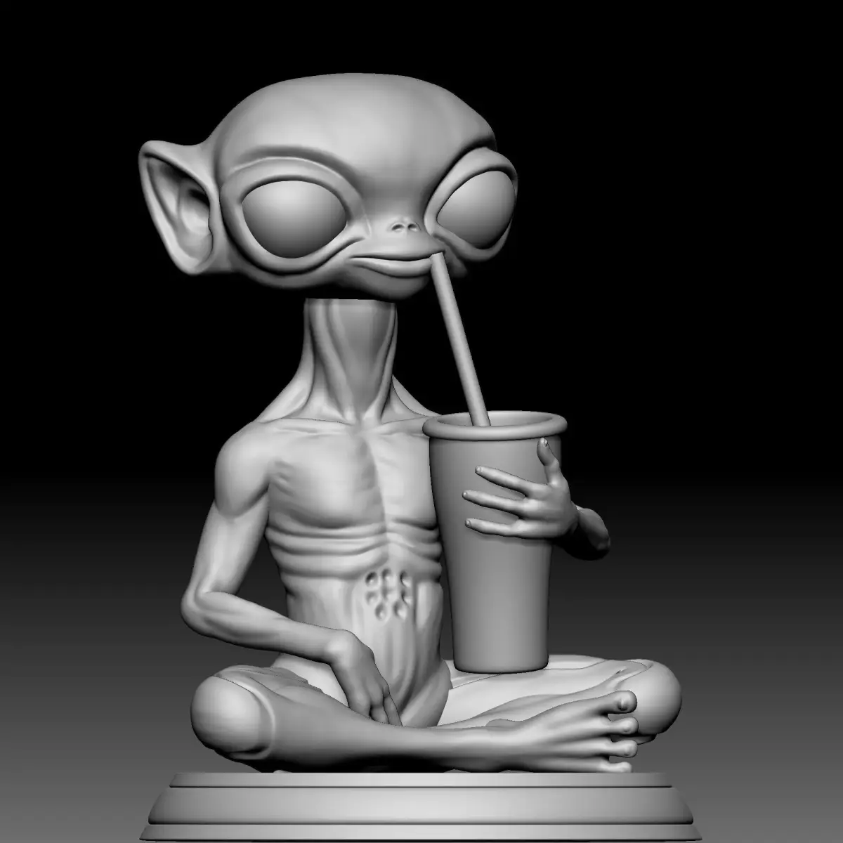 Alien Statue - 0270 3D print model