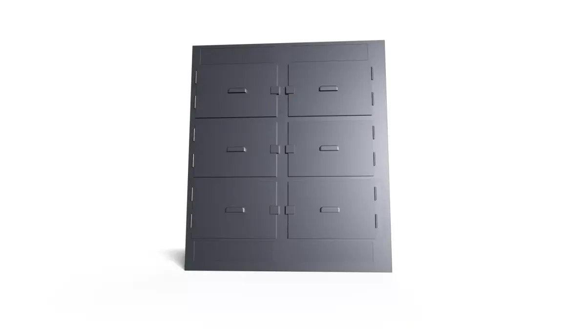 Sci-Fi Medical Mortuary Refrigerator Low-poly 3D model
