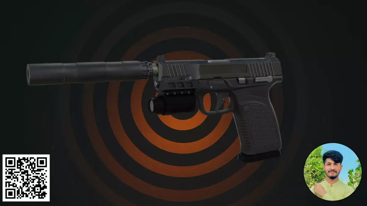 Modern Tactical Stealth Pistol - Suppressed Edition 3D model