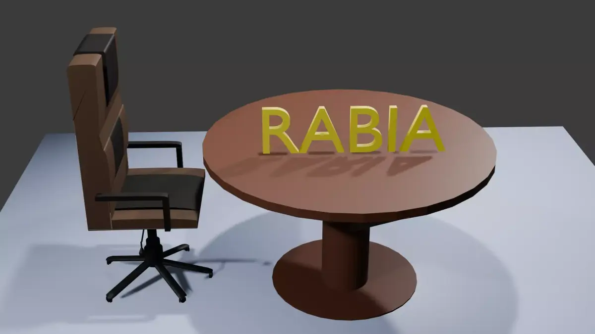 3D Round chair with table modern furniture model Free 3D model