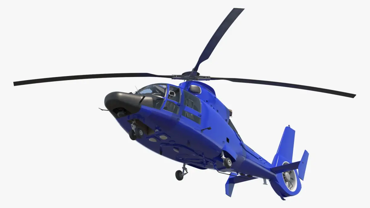 Blue Patrol Helicopter Rigged 3D model purchase