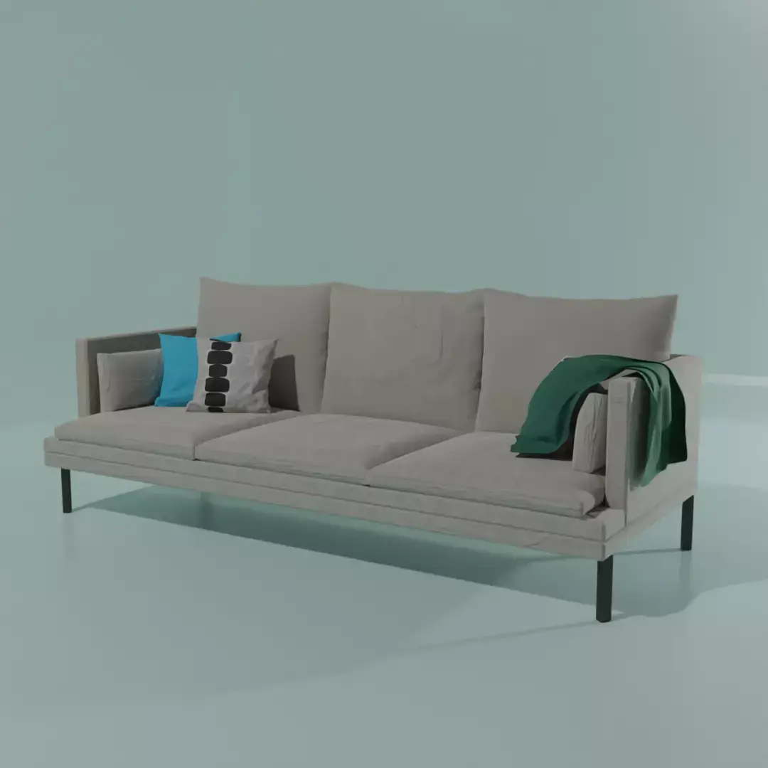 Hyper Realistic Couch Model Free 3D model