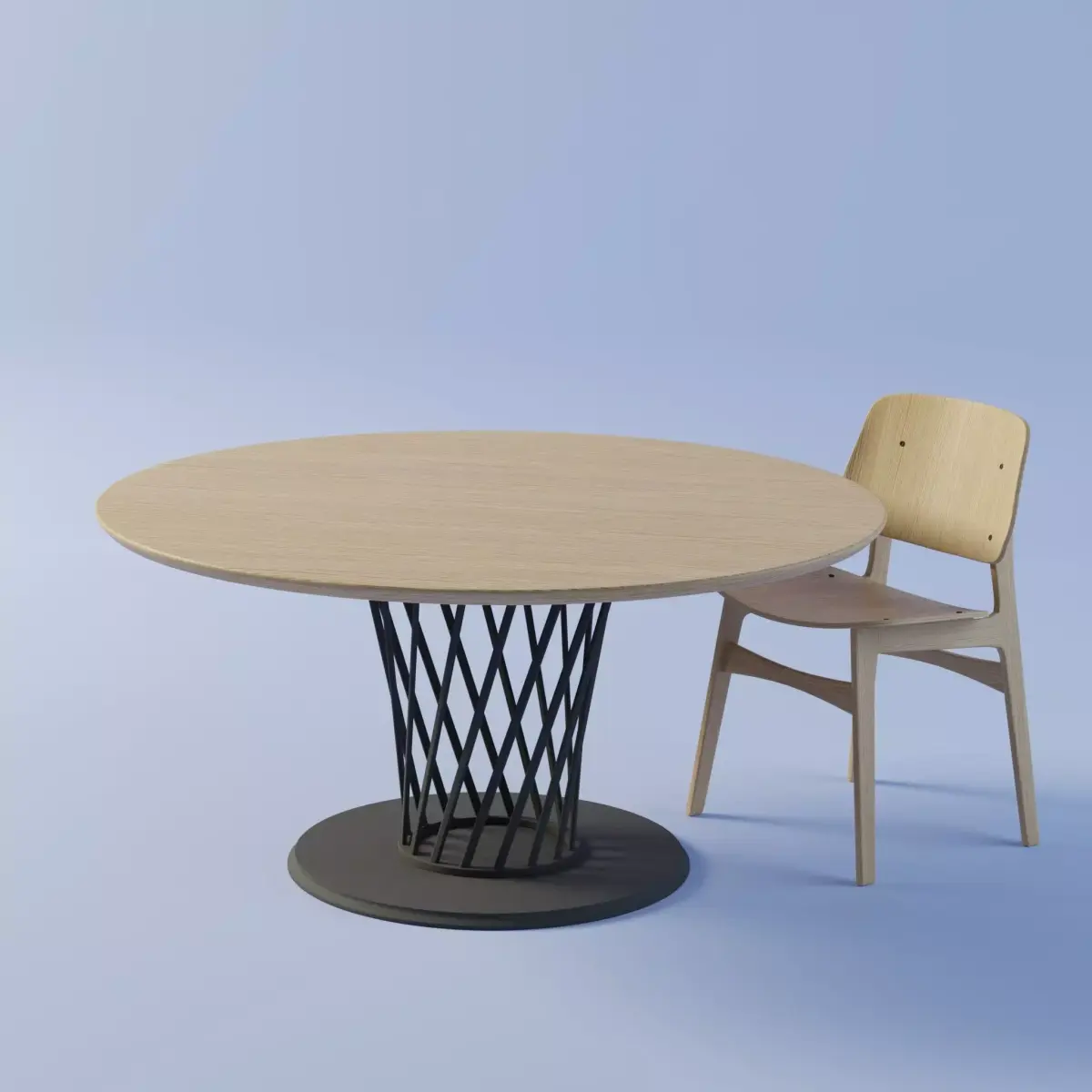 chair and table Free 3D model