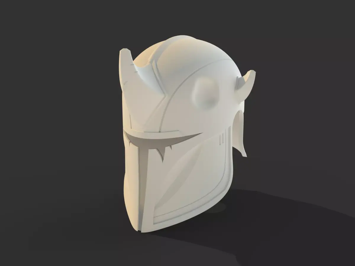 Horned Mandalorian Helmet 3D print model