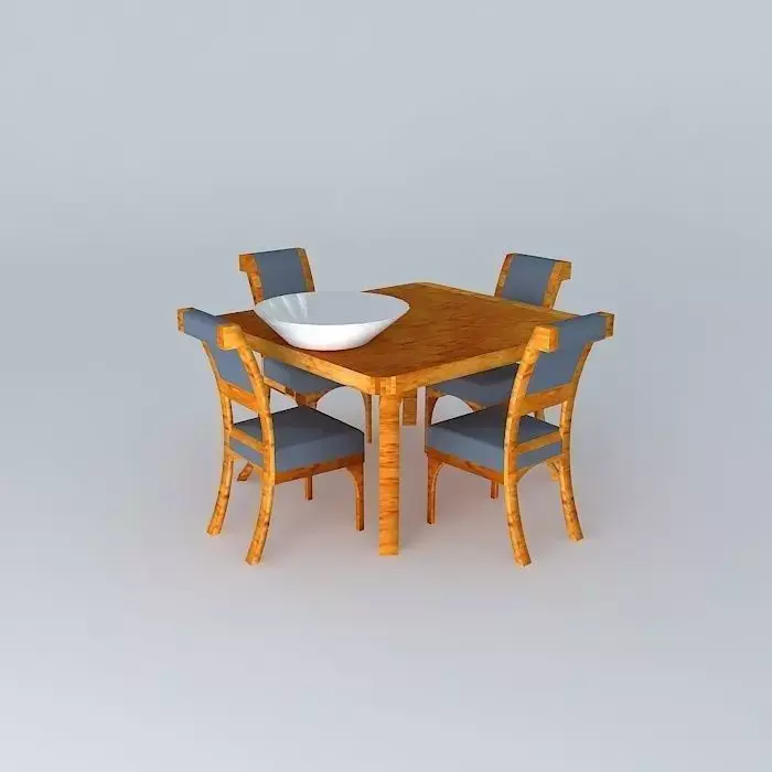 Dining Table Free 3D model 7