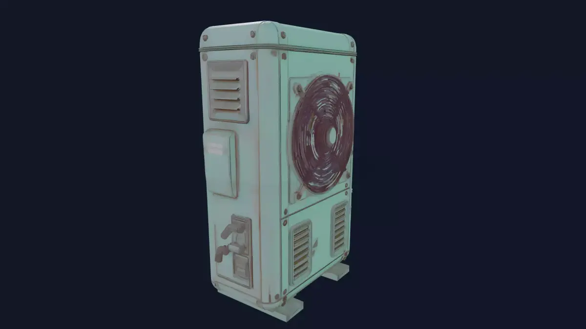 Game Ready Outdoor Air Conditioner Unit 3D Model   3D model