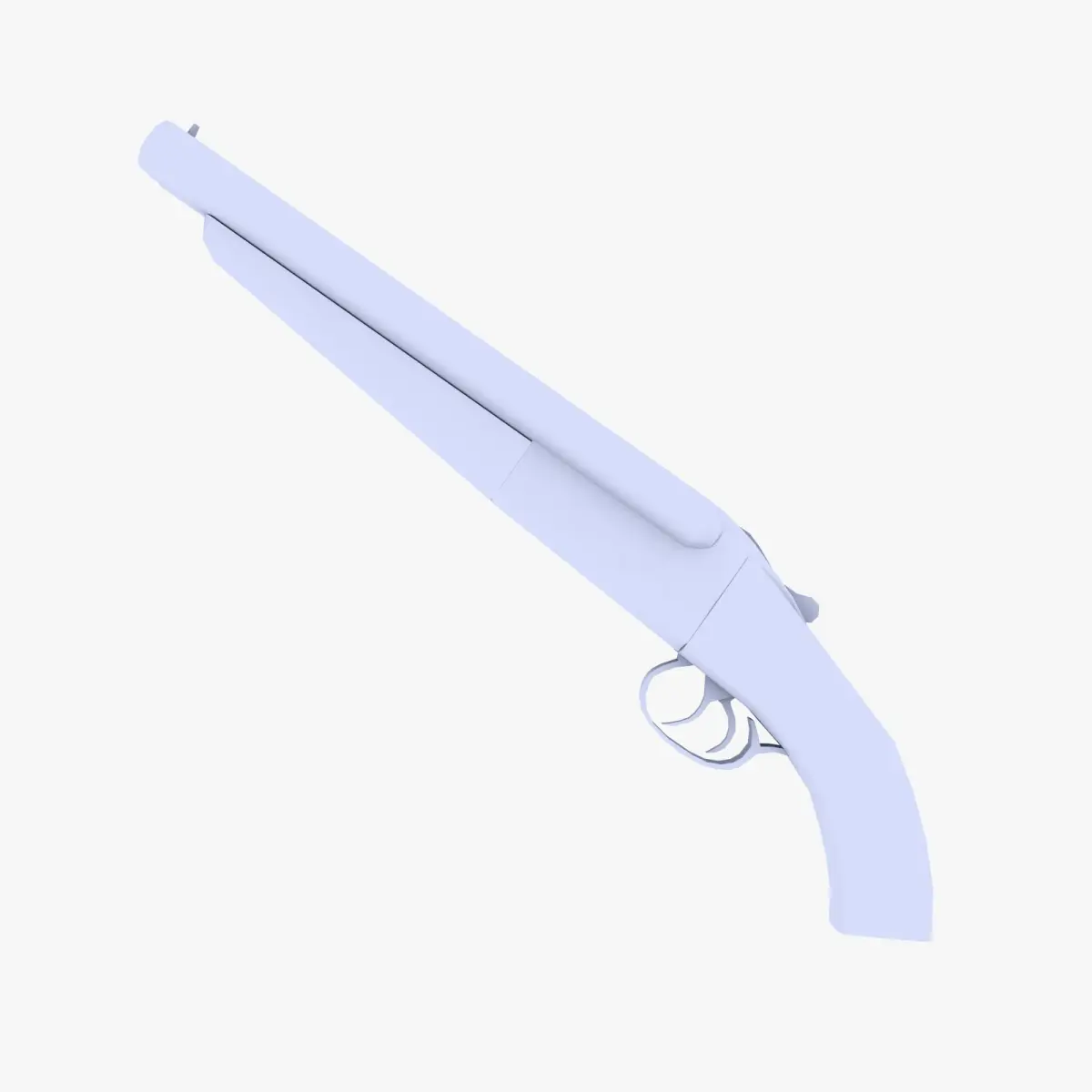 Sawn-off Shotgun  Low-poly 3D model