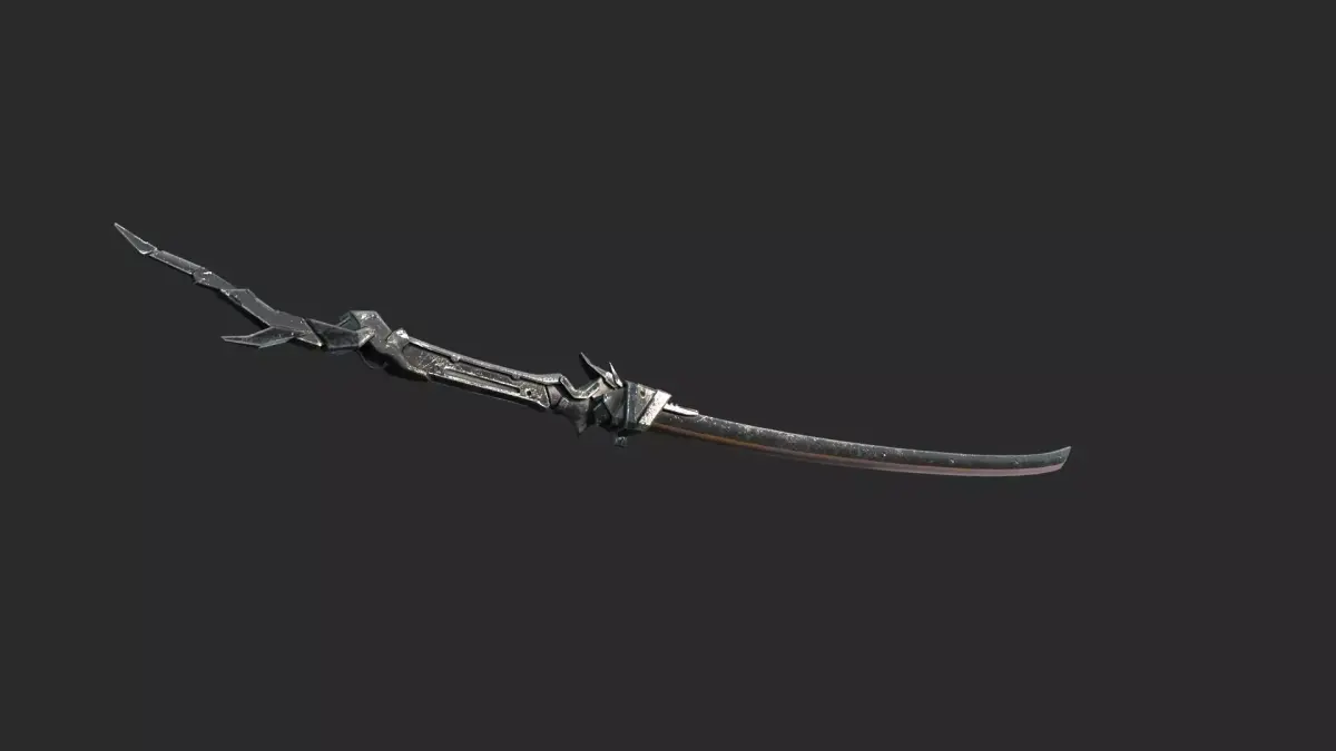 Sci Fi style mechanical samurai sword 3D model
