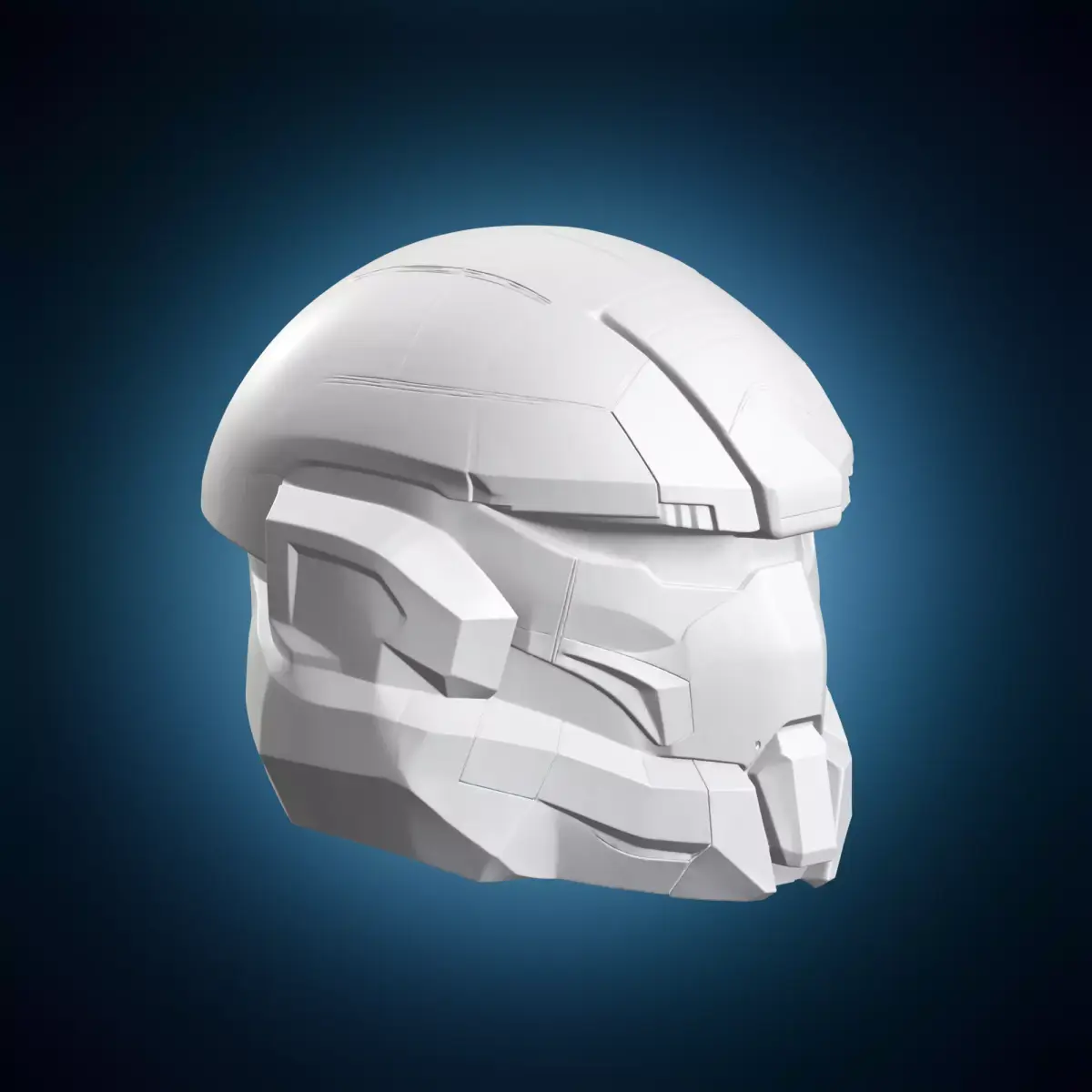 Futuristic Sci-Fi Combat Armored Helmet Design 3D print model