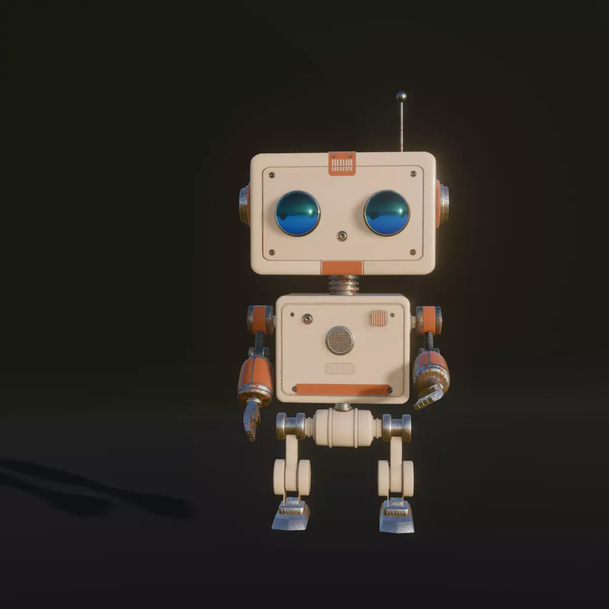  Retro Robot   3D model