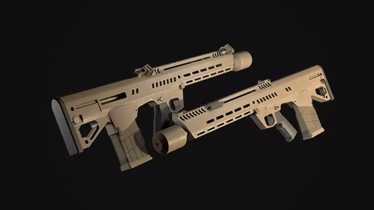 RM227 Assault Rifle  Low-poly 3D model