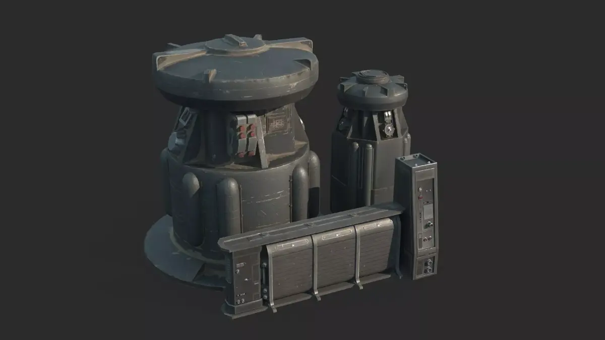 Future Sci-Fi Energy Charging Console 3D model